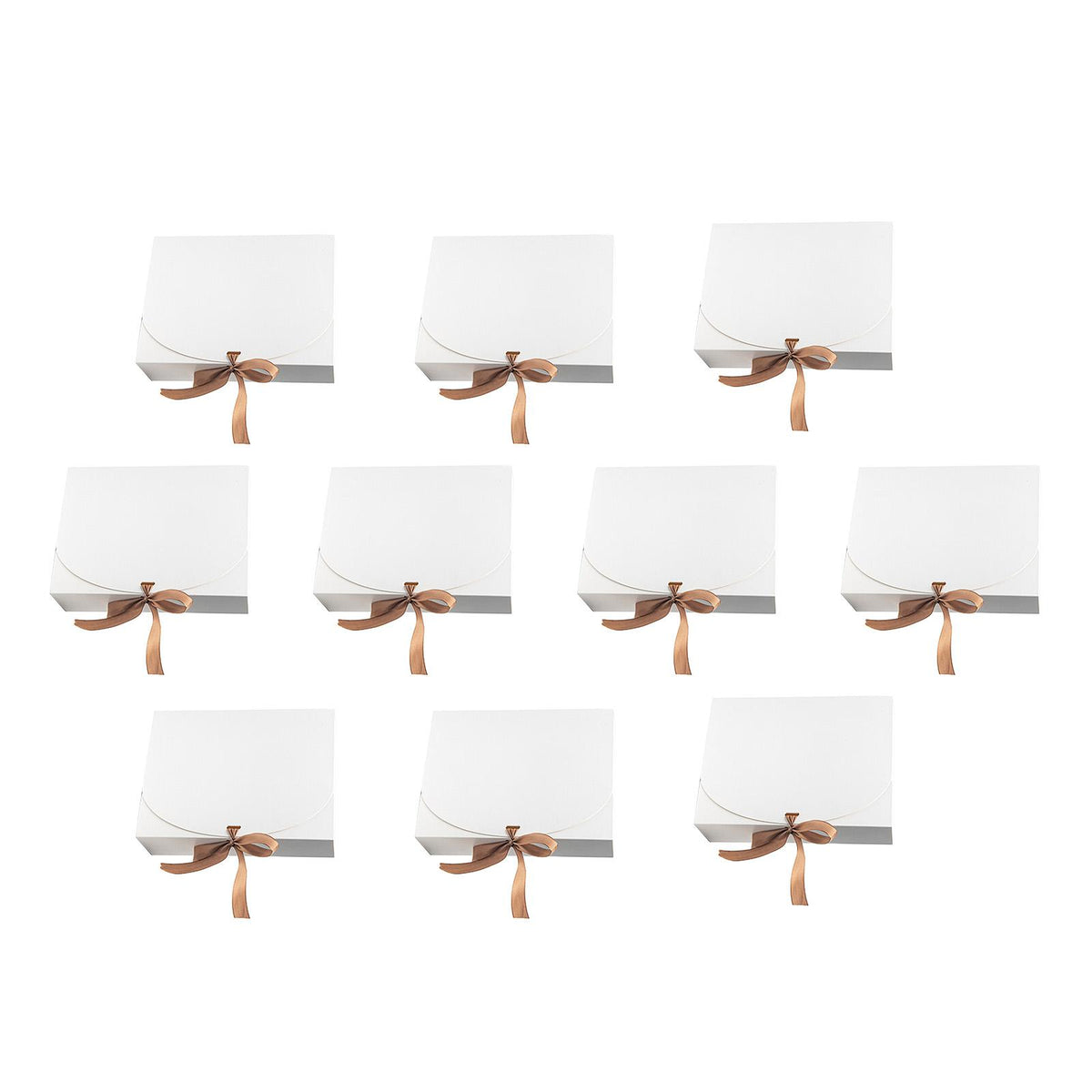 Maxbell Maxbell 10Pcs Bridesmaid Proposal Box Paper Presentation Boxes for Party Baby Shower White