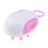 Maxbell Maxbell Soft Silicone Oval Shampoo Scalp Head Hair Massage Massager Brush Comb Pink