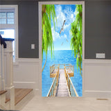 Maxbell Self Adhesive Door Wall Fridge Sticker Decal PVC 3D Art Mural DIY Decor  D