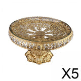 Maxbell 5xGlass Fruit Plate Decorative Fruit Tray Dessert Tray for Bread Pastry Snacks