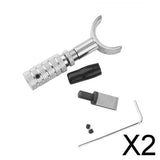 Maxbell 2xAdjustable Stainless Steel Leather Tool Cutting Swivel Carving Knife Set