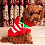 Maxbell Maxbell Pet Cat Dog Christmas Clothes Knitted Sweater Coat Hoodie Apparel Red M