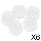 Maxbell 6x5pcs Clear Plastic Spools Bobbins for Brother Sewing Machine