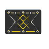 Maxbell Football Footstep Training Mat Pad Ball Control Training for Athletes Adults Black Yellow