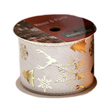 Maxbell Christmas Ribbon Decorative Ribbon for Handmade Crafts Gift Wrapping Bouquet Beige A