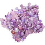 Maxbell Beads for Jewelry Making Kit Glass DIY Jewelry Supplies for Earring Necklace Purple