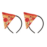 Maxbell 2 Pieces Pizza Headband Women Girls Halloween Fancy Dress Party Hairbands
