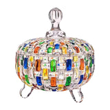 Maxbell Candy Jar with Lid 685ml Elegant Home Decoration for Food Wedding Chocolates Colorful