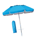 6ft Beach Umbrella with Sand Anchor Patio Parasol for Backyard Camping Patio