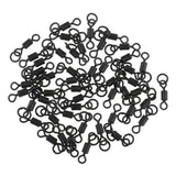 Maxbell 100Pcs Carp Fishing Swivels Micro Hook Ring Swivels Connector Chod Rig