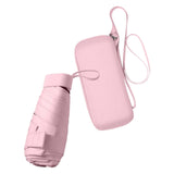 Maxbell Folding Umbrella with Case Travel Sunshade Umbrella for Outdoor Hiking Beach pink