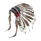 Maxbell Native American Indian Headdress Costume Accessories for Masquerade Carnival Brown