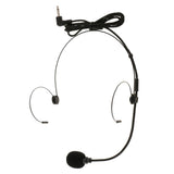 Maxbell 24xDouble Ear Hook Wired Headset Headworn Microphone Black 3.5mm Right Angle