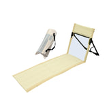 Floor Chair with Backrest Sand Chair Camping Chair for Lawn Traveling Garden Beige