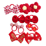 Maxbell 10Pcs Cartoon Girls Hair Ties Cute Soft Rubber Bands for Kids Girls Children Style F