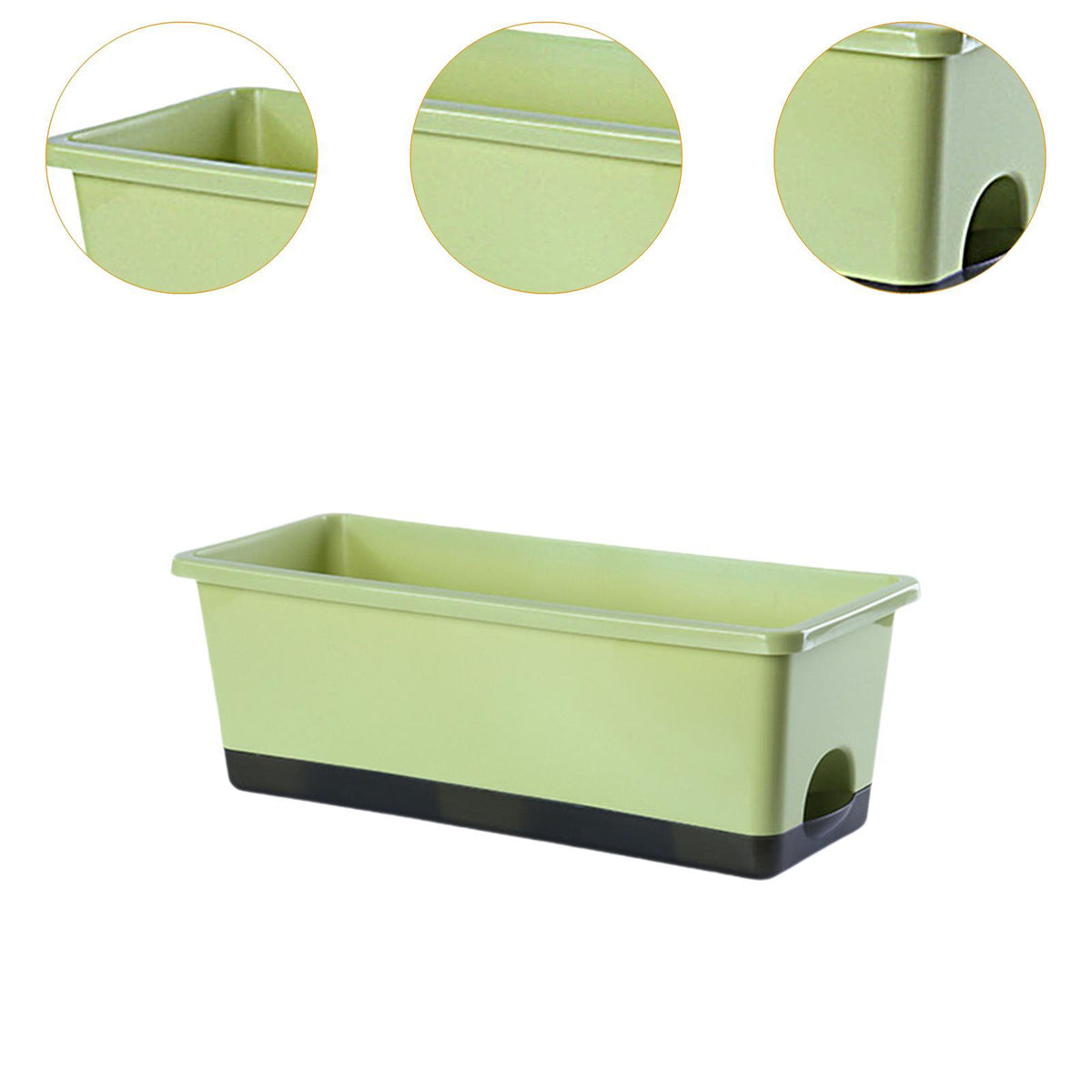 Maxbell Maxbell Window Box Planter Unique Creative Windowsill Planter for Balcony Porch Home Green 1pc