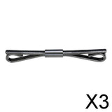 Maxbell 3xMetal Shirt Collar Clip Tie Collar Bar Pin for Unisex Scarf Necktie black