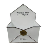 Maxbell Chic Metal Wall Planter Creative Iron Wall Vase for Indoor Outdoor Wall Home White