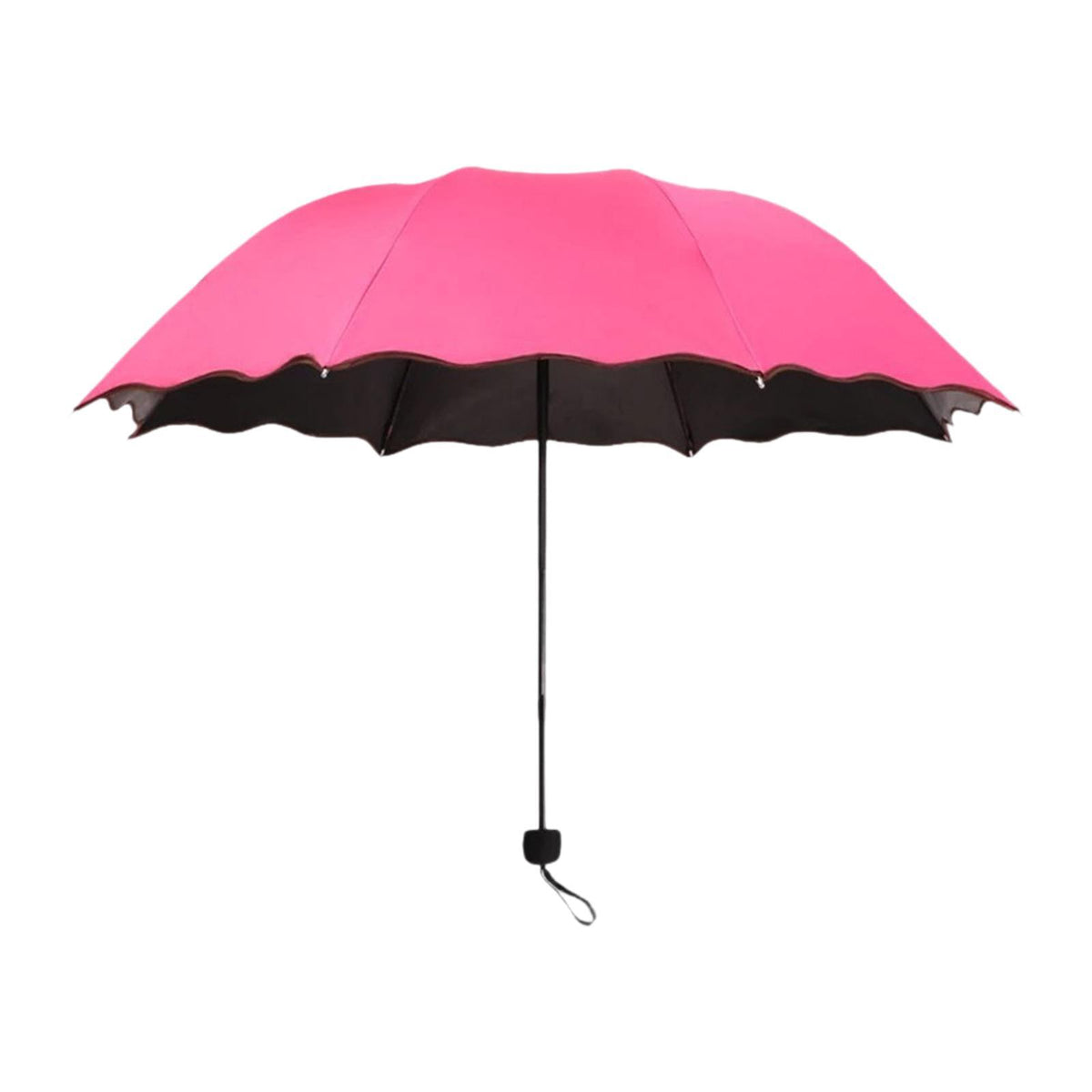 Maxbell Folding Umbrella Waterproof Ultralight Mini Umbrella for Travel Outdoor Trip Rose Red