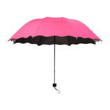 Maxbell Folding Umbrella Waterproof Ultralight Mini Umbrella for Travel Outdoor Trip Rose Red