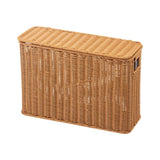 Maxbell Imitation Rattan Basket Decorative Storage Bin for Desktop Bedroom Household L wood