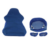 2x Blue Computer Stretch Swivel Gaming Chair Slipcover Cover