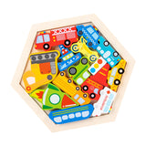 Wooden Infant Puzzles Cute for Kids Beginner Preschool Educational Activity