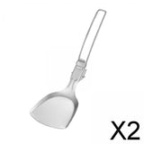 Maxbell 2xOutdoor Tableware Flatware Reusable Camping Utensil for Hiking Home Backpack Spatula