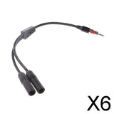 Maxbell 6x1 Male to 2 Female Y Car Stereo Antenna Adapter Plug for Aftermarket Radio
