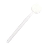 Maxbell Shower Brush Double Side Silicone Bristles Back Scrubber for Household Elder White
