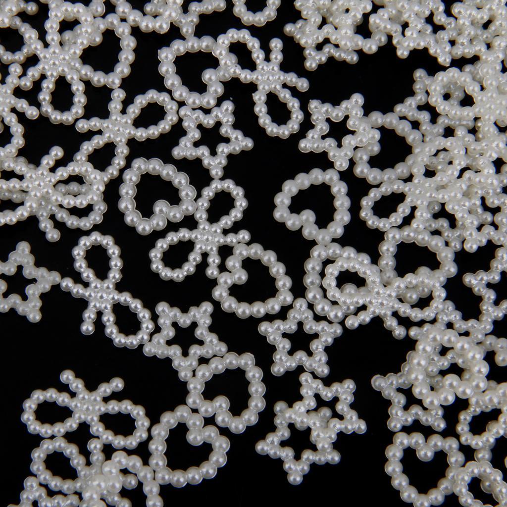 Maxbell Maxbell 150 Assorted Shaped Faux Pearls Cabochon Embellishments Wedding Card Making