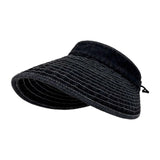 Maxbell Womens Sun Hat Fashion Wide Brim Portable Sports Hat for Party Travel Hiking Black