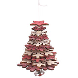 Maxbell Christmas Tree Hanging Ornament Holiday Tree DIY Crafts Snowflake_Red