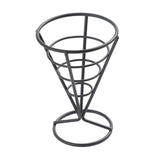 Maxbell Maxbell French Fries Stand Food Cone Stand Fashion Fry Holder for Picnic Buffet Cafe Black