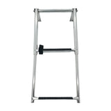 Maxbell 2 Step Telescoping Marine Ladder Non Slip for Pontoon Boat Yacht Dinghy