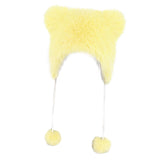Maxbell Kids Winter Hat Trendy Animal Ears Hat Portable Soft Beanie for Cold Weather Yellow