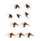Maxbell 10pcs Bumble Bee Nymph Trout Flies Fly Fishing Hook Bionic Bee Insect Baits