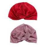 Womens Pure Silk Sleeping Hats Wrap Night Cap Hair Care Bonnet