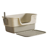Maxbell Pet Litter Box with Litter Mat Pet Cleaner Accessories Cat Box Kitten Toilet grey