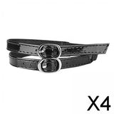 Maxbell 4xShoe Strap Holder with Buckle Shoelace Accessories Anti Loose for Women Lady mirror black
