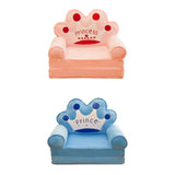 Maxbell Cartoon Children Fold Sofa Chairs Seat Cover Kids Armchair Cover Crown 2PCS