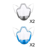 Maxbell 4 Pieces Clear Face Shield Mouth Cover Reusable Mouth