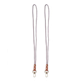 Maxbell 2Pieces Leather Lanyard Neck Wrist Strap ID Card Badge Phone Key Holder 49cm
