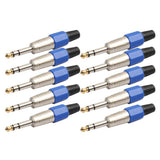 Maxbell 10 Pieces Alloy 6.35mm XLR Stereo Audio Adapters for Microphone/Amplifier Accessory - Aladdin Shoppers