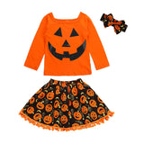 Baby Halloween Costume Tutu Dress Pumpkin Romper Jumpsuit Outfits 2 Years