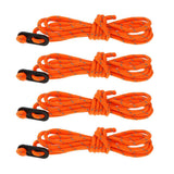 Maxbell 3x4pcs Camping Tent Guyline Reflective Nylon Rope & Adjusters 4pcsx2m Orange A