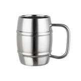 Maxbell Maxbell Stainless Steel Coffee Mug Adults Barrel Shaped Reusable Stainless Steel Cup 350ML