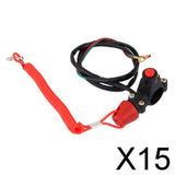 Maxbell 15xUniversal Engine Stop Kill Tether Switch Lanyard for ATV Racing Emergency