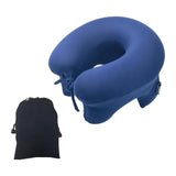 Maxbell Automatic Inflatable Pillow Office Napping Pillow for Airplane Office Hiking dark blue