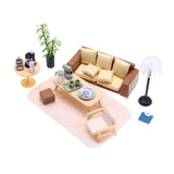 Maxbell Dollhouse Furniture Set Dolls House Playset Miniature Table Chair Floor Lamp